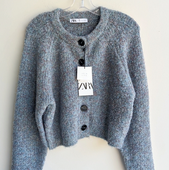 Zara Sweaters - Zara wool rainbow button down grandpa sweater cardigan